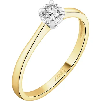 Prsten Prsten ze žlutého a bílého zlata s briliantem - 0,10 ct - ryzost 585 - 220.949