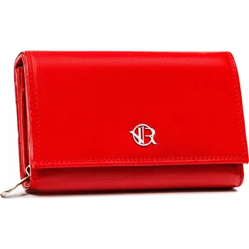 Dámská kožená peněženka hladká červená RFID ochrana pravá kůže Rovicky