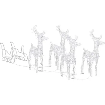 Vánoční světelná dekorace Vánoční sobi se saněmi 289980 240 LED studená bílá