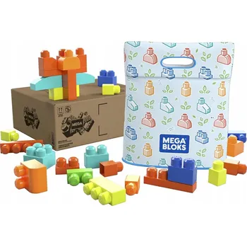 Stavebnice Mega MEGA BLOKS STAVEBNICE 60 KOSTEK VELKÁ EKO TAŠKA