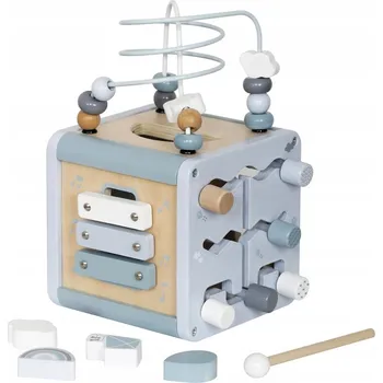 Dřevěná hračka Dřevěná Multikostka Aktivity Kostka Vzdělávací Montessori ZA5264