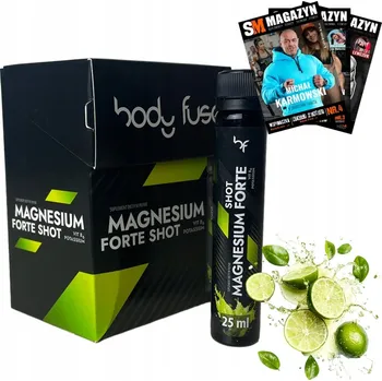 BodyFuse Magnesium Forte Shot 25ml Limetka Hořčík Minerály Křeče Únava