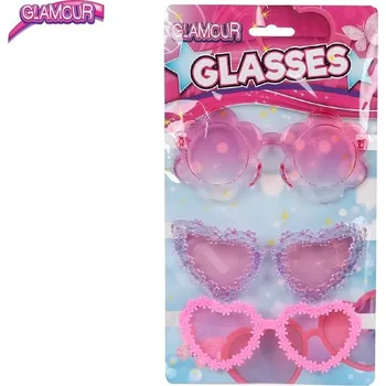 Sluneční brýle Glamour brýle 3 ks na kartě