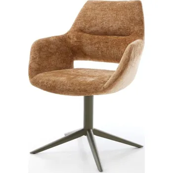 Jídelní židle Jídelní židle Yago-Flex s područkami žinylka rezavá podnož