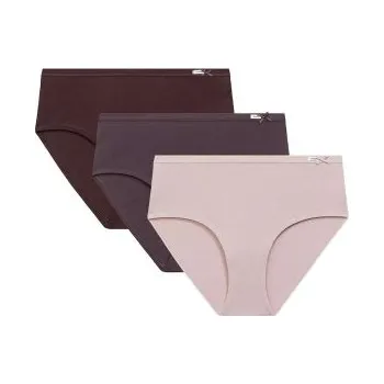 Kalhotky 3 PACK kalhotky Atlantic 3CLP-004 - bavlna Fialovo-růžová XL