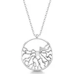 NBS-001 Stříbrný diamantový náhrdelník strom života