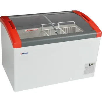Mraznička Tefcold Pultová mraznička s posuvným oblým víkem Elcold Focus 106 RED