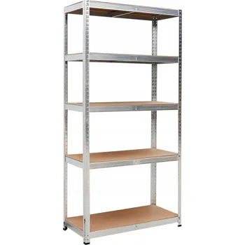 Dílenský regál GARÁŽOVÝ SKLADOVÝ REGÁL KOVOVÝ DÍLENSKÝ POZINK 2v1 MDF 150 cm 625 kg