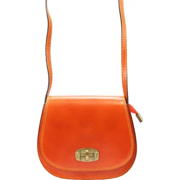 Kabelka Dámská kožená crossbody kabelka Gregorio 117 oranžová