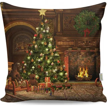 Dekorativní polštářek ASIR GROUP ASIR Dekorační Polštář VÁNOČNÍ STROMČEK 43 cm bavlna / polyester