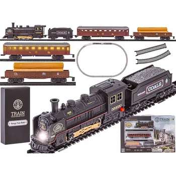 Vláček a vláčkodráha Elektrická vláčkodráha Lokomotiva - Parní lokomotiva + 3 vagóny