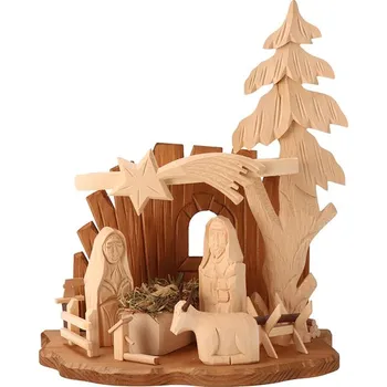 ČistéDřevo Dřevěný betlém II 30 cm