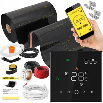 Topná rohož SADA INFRAČERVENÉHO Vyhřívací Podložka Fólie 2,5 m² 160 W