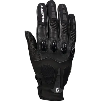 Moto rukavice Kožené rukavice na motorku SCOTT ASSAULT PRO černo-bílá L