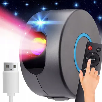 Noční světlo NOČNÍ LAMPA LED PROJEKTOR + DÁLKOVÉ OVLÁDÁNÍ HVĚZD STAR NEBE LASEROVÝ PROJEKTOR