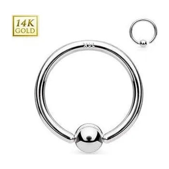 Piercing ZL01042-10082-WG Zlatý piercing - kruh, Au 585/1000