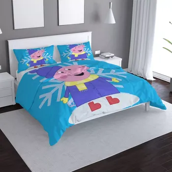 Povlečení Sablio Povlečení Prasátko Pepina Vločka - 140x200 / 90x70