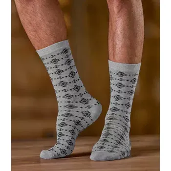 Pánské ponožky Atlas For Men Sada 5 párů ponožek s žakárovým vzorem v dárkovém balení, Zelená, Velikost 39-42 Q2108