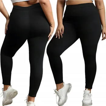 Dámské legíny Markal dámské krycí legíny módní legíny na fitness černé dlouhé velikost 9XL