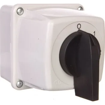 vypínač Vačkový spínač 0-1-2 5P 16A v krytu IP65 Oblouk