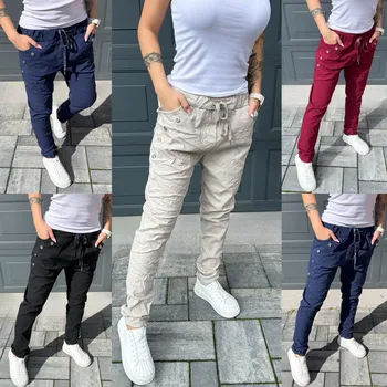 Dámské kalhoty Plátěné kalhoty AVIX Barva: Tmavě modrá