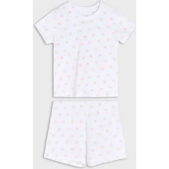 Dívčí oblečení Sinsay - Dvoudílná pyžamová souprava - bílá - 894DO-00X - 894DO-00X-80