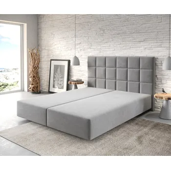 Postel Boxspring postel Dream-Fine 160x200 cm mikrovlákno šedá