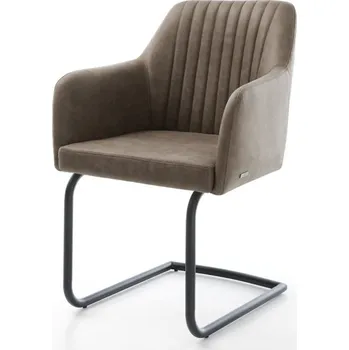 Jídelní židle Jídelní židle Greg-Flex taupe vintage konzolová podnož kulatá