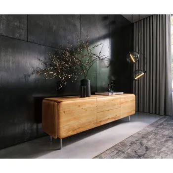 Televizní stolek TV stolek Shavani 175 cm akácie přírodní 2 dvířka 2 zásuvky