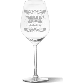 Víno Sablio Sklenička na víno Miluji Tě 365 dní v roce: 49 cl