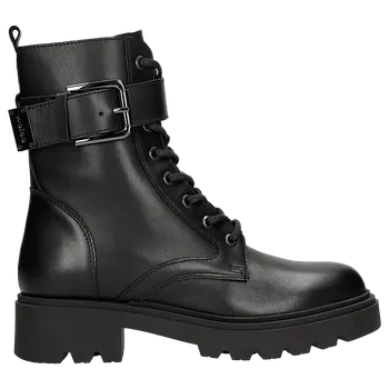 Dámské polobotky Černé Dámské Kotníkové Boty Z Lícové Kůže Wojas 6413751 38