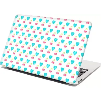 samolepka Sablio Samolepka na notebook Třešně a srdce - 29x20 cm