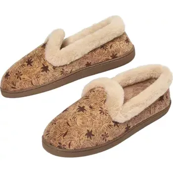 Dámské pantofle Atlas For Men Bačkory zateplené umělou kožešinou, Hnědá, Velikost 37 V0181