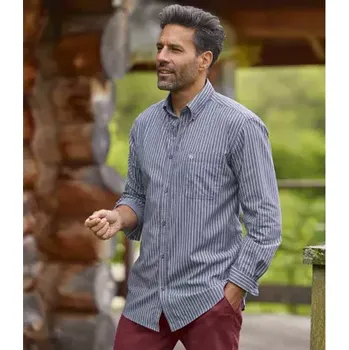 Atlas For Men Proužkovaná popelínová košile, Pruhovaná, Velikost M M2115