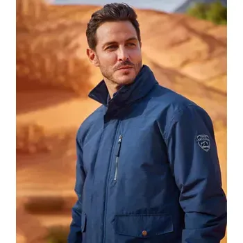 Pánská casual bunda Atlas For Men Bunda z mikrovlákna s vatovanou podšívkou, Modrá, Velikost 4XL L3122