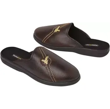 Pánské pantofle Atlas For Men Pantofle z umělého semiše zateplené fleecem, Hnědá, Velikost 40 F8101