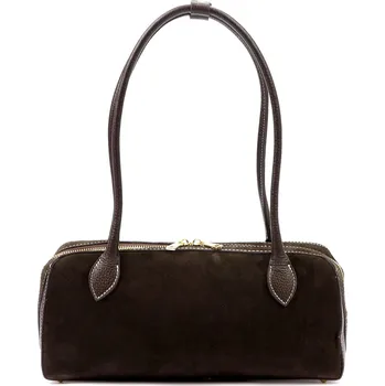 Kabelka Kabelka z broušené kůže Luka 24-083 tmavě hnědá