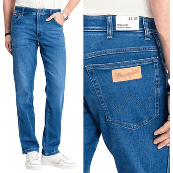 Pánské džíny Wrangler Texas pánské džíny rovného střihu velikost 30/34