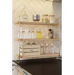 Police laminovaná deska Hanah Home 45 x 16 cm zlatá