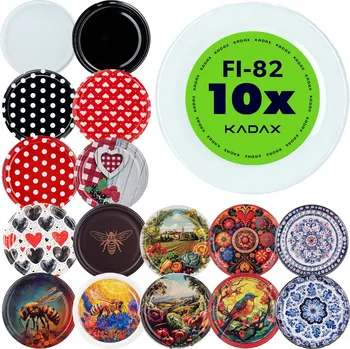 Obraz Šroubovací Víčka na sklenice Kadax 82 mm vícebarevné 200 kusů