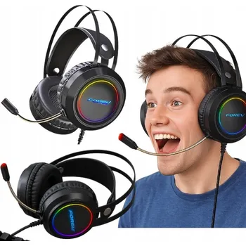 Sluchátka Sluchátka s mikrofonem FOREV -G95 + LED USB