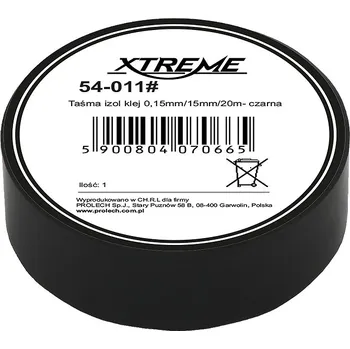 XTREME Izolační páska 0,15 mm/15 mm/20 m - černá 54-011#