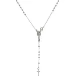 NB-2350 Střibrný náhrdelník růženec - kříže