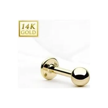 Piercing ZL01101-12103-YG Zlatý piercing do brady - labreta, Au 585/1000
