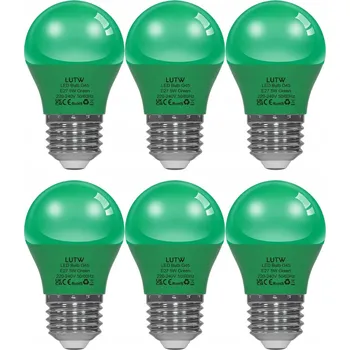 Žárovka 6x BAREVNÁ LED ŽÁROVKA E27 G45 5W 450lm ZELENÁ