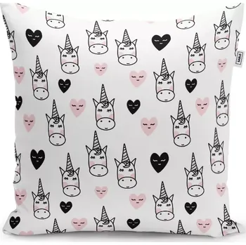 Polštář Sablio Polštář Hlava jednorožce - 40x40 cm