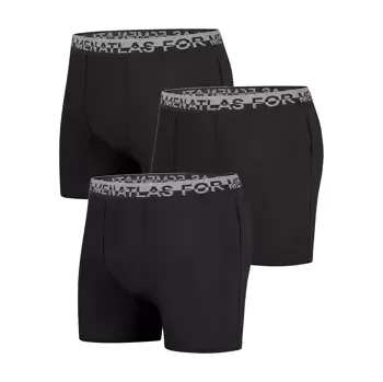 Boxerky Atlas For Men Sada 3 boxerek Stretch Comfort, Černá, Velikost XXL CW058