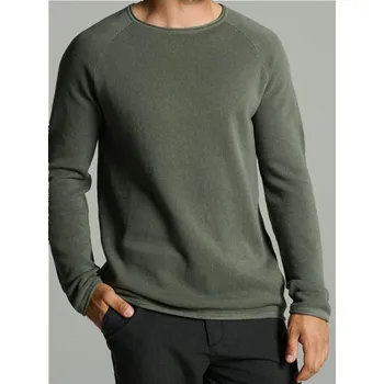 Pánský svetr Sinsay - Bavlněný svetr se zapínáním na knoflíky - zelená - 778FZ-70X - 778FZ-70X-S