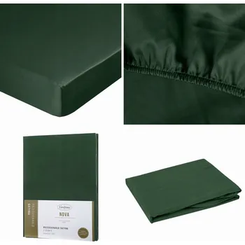 Prostěradlo Saténové Prostěradlo napínací 100% bavlna Eurofirany NOVA3 160X200 bylina