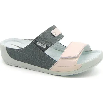 Dámská obuv MEDISTYLE zdravotní dámská pantofel IVANA Barva: Šedo-růžová, velikost: 38